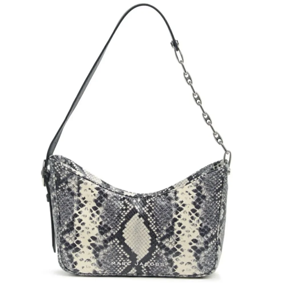 Marc Jacobs Snakeskin Embossed Leather Baguette Shoulder Bag NWT